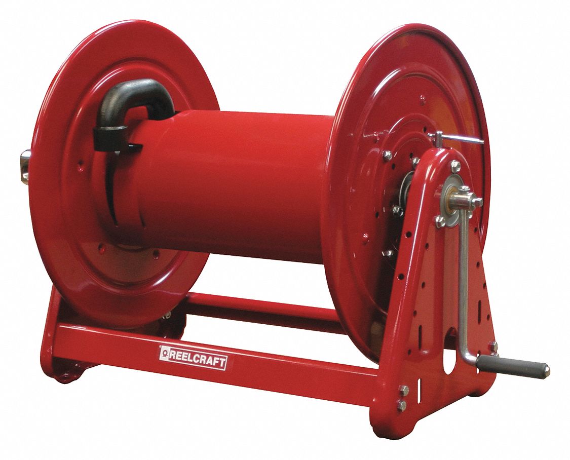 Hand Crank Hose Reel 100 ft 1 ID Red