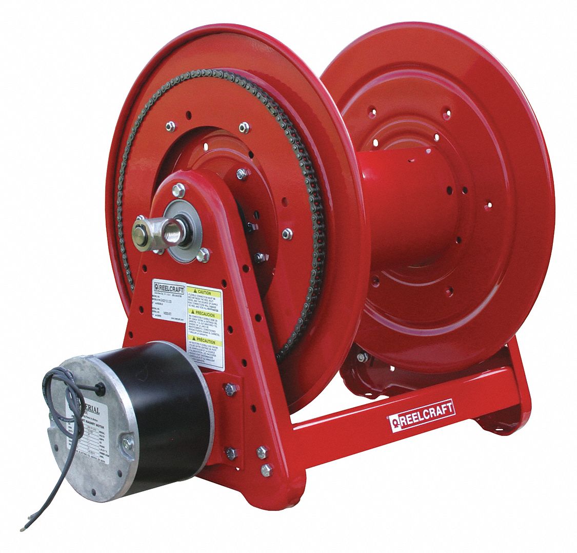 Motor Hose Reel 100 ft (1/2 in I.D.) Red