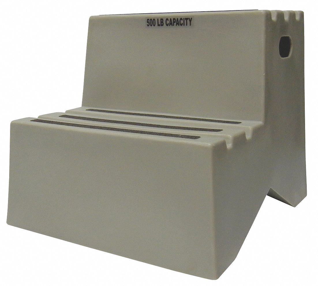 J4024 Step Stand 2 Steps Polyethylene Gray