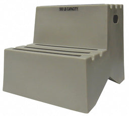 J4024 Step Stand 2 Steps Polyethylene Gray