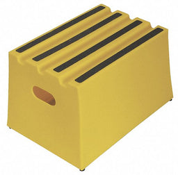 J4023 Step Stand 1 Step Polyethylene Yellow