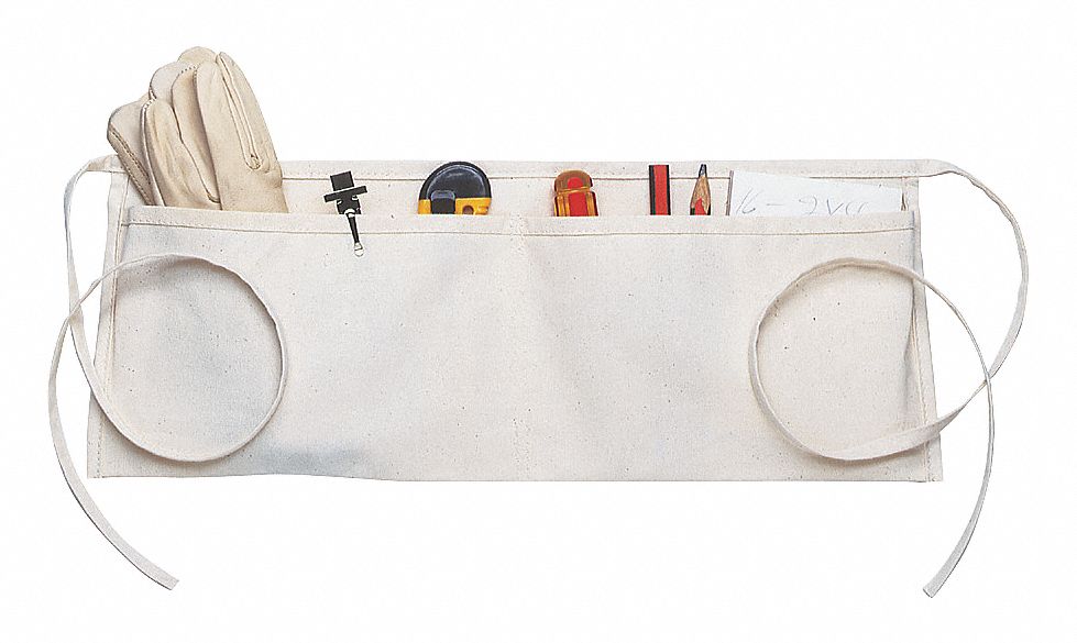 Tool Apron White Canvas 29 to 50 in