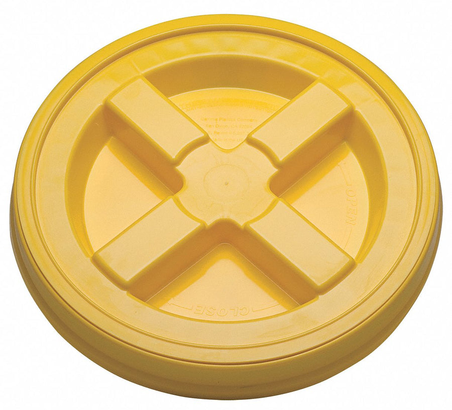 Plastic Pail Lid Yellow HDPE