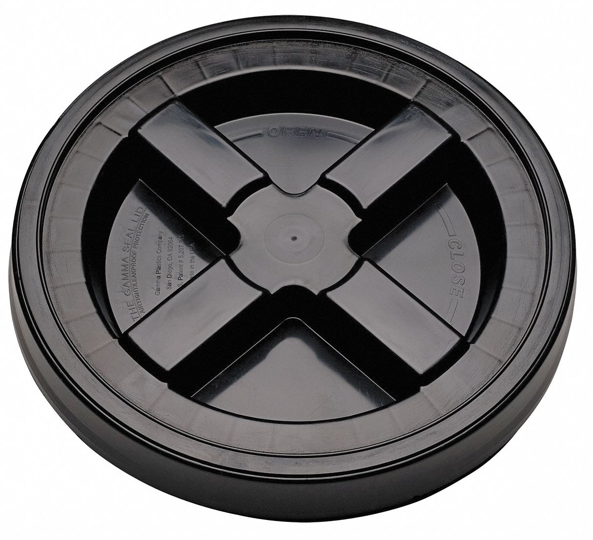 Plastic Pail Lid Black HDPE
