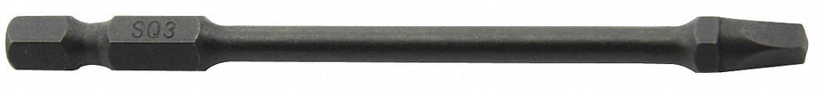 Insert Bit 1/4 Square Recess #3 3-1/2