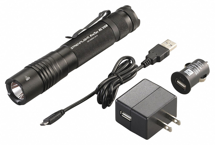 Handheld Flashlight Alum Black 1000lm