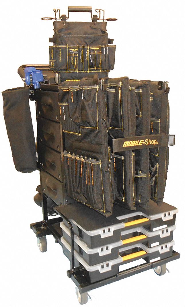 Black Light Duty Tool Utility Cart