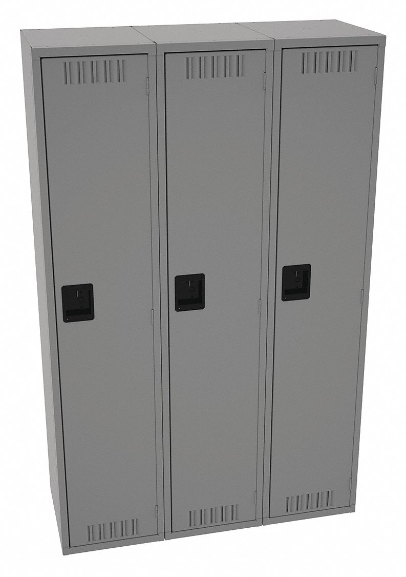 Lckr 1x3Lckr Md Gray 72 x15 x18 Assm