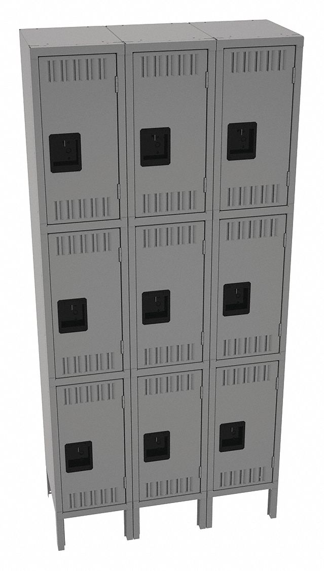 K4165 Lckr 3x3Lckr Md Gray 78 x36 x12 Assm