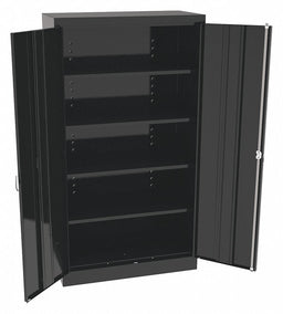 K3836 Storage Cabinet 66 x36 x18 Black 4Shlv