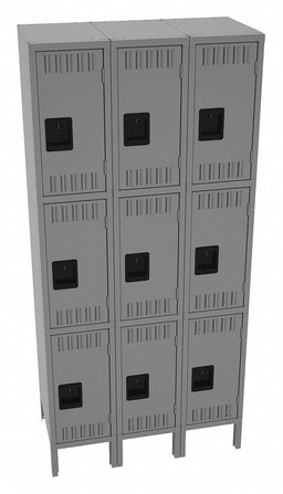 K4167 Lckr 3x3Lckr Md Gray 78 x36 x18 Assm
