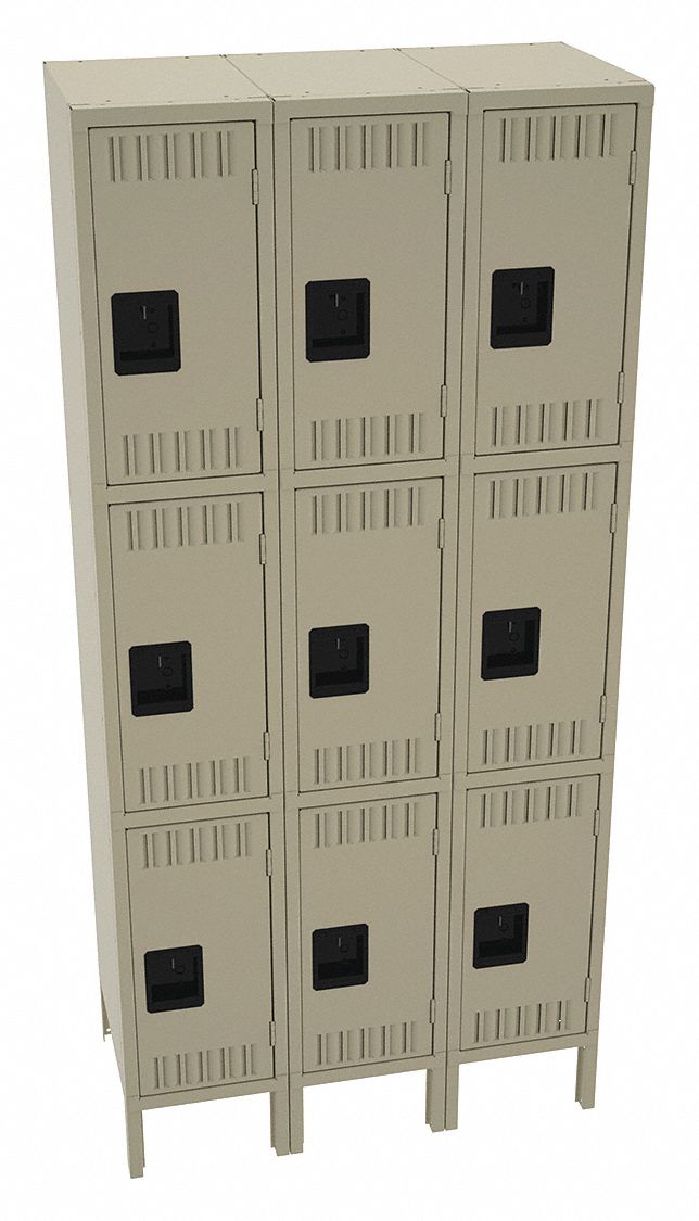 K4167 Wrdrb Lckr 3x3Lckr Sand 78 x36 x18 Assm