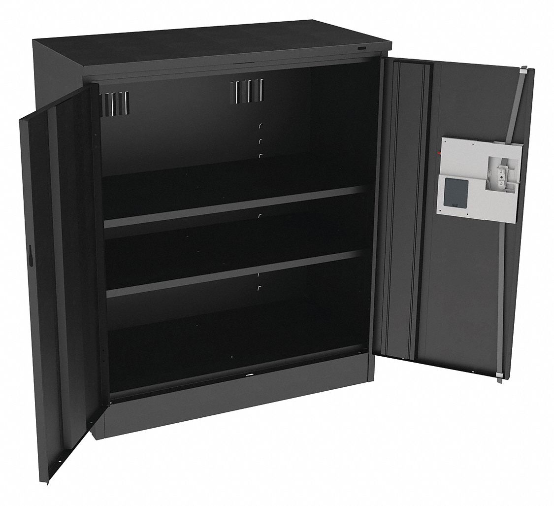 K3830 Storage Cabinet 42 x36 x18 Black 2Shlv