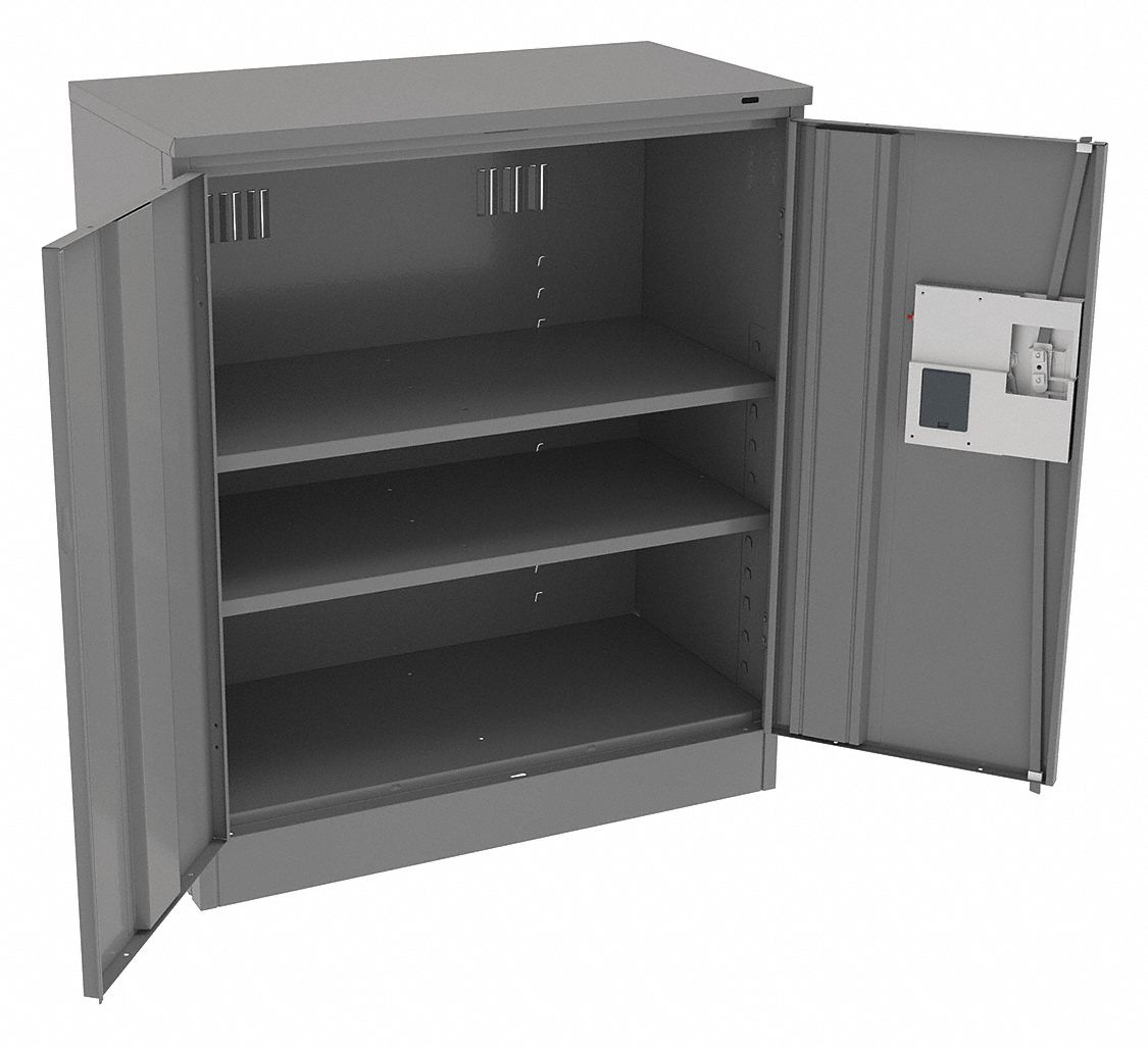 K3830 Storage Cabinet 42 x36 x18 MdGry 2Shlv