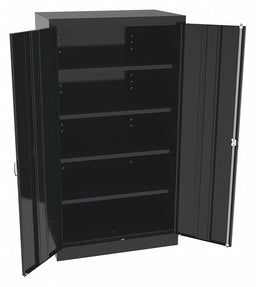 K3842 Storage Cabinet 66 x36 x24 Black 4Shlv