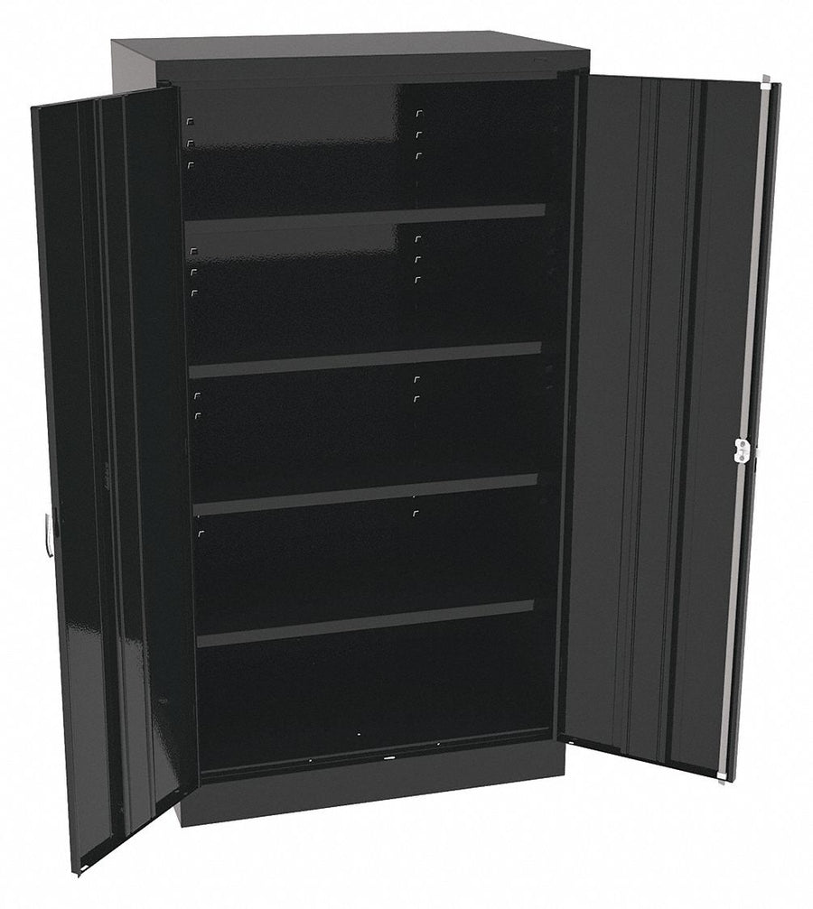 K3842 Storage Cabinet 66 x36 x24 Black 4Shlv