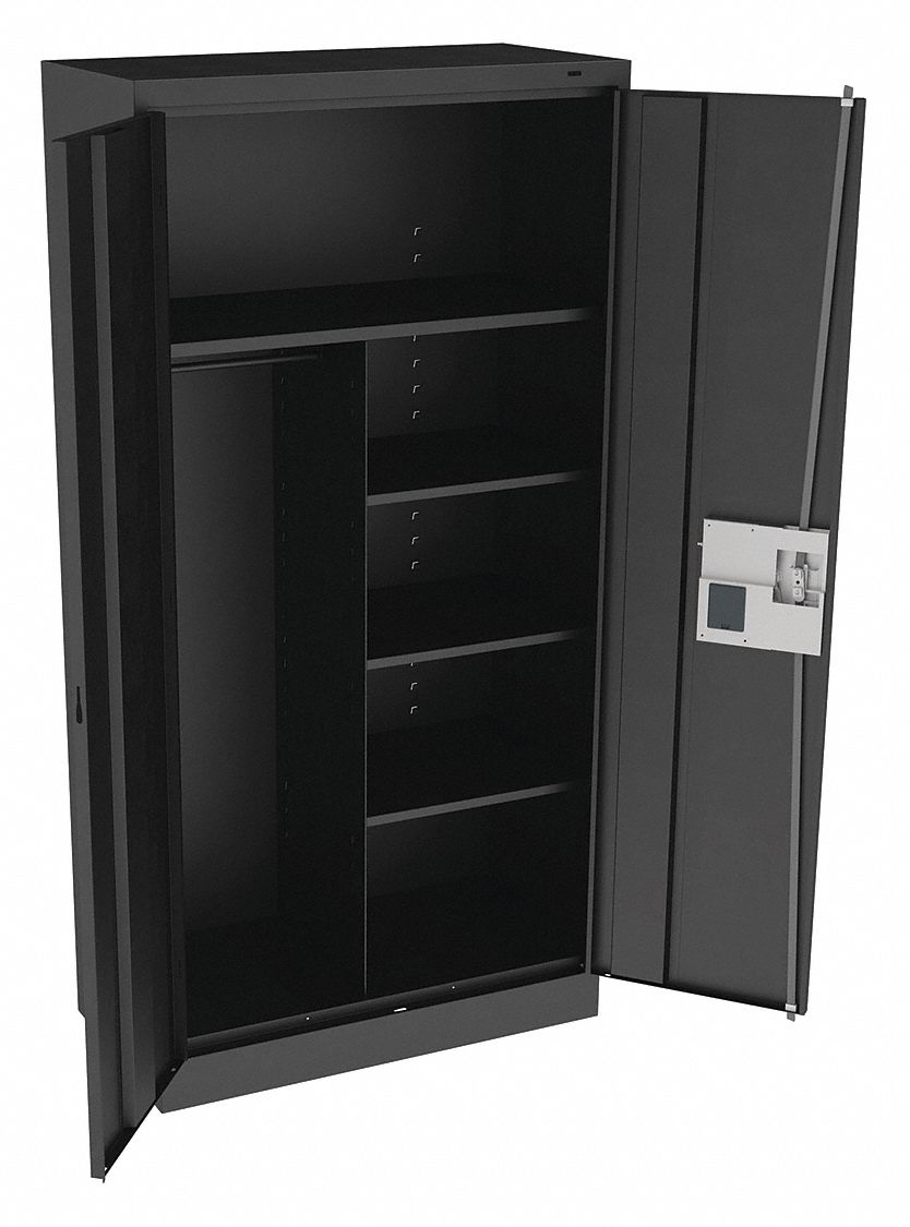 Storage Cabinet 72 x36 x18 Black 5Shlv