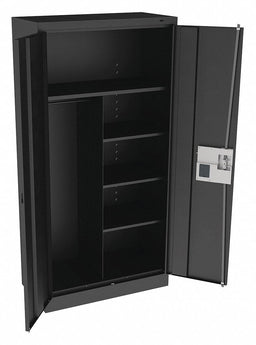 Storage Cabinet 72 x36 x18 Black 5Shlv