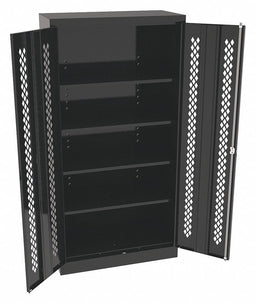 Storage Cabinet 72 x36 x18 Black 4Shlv