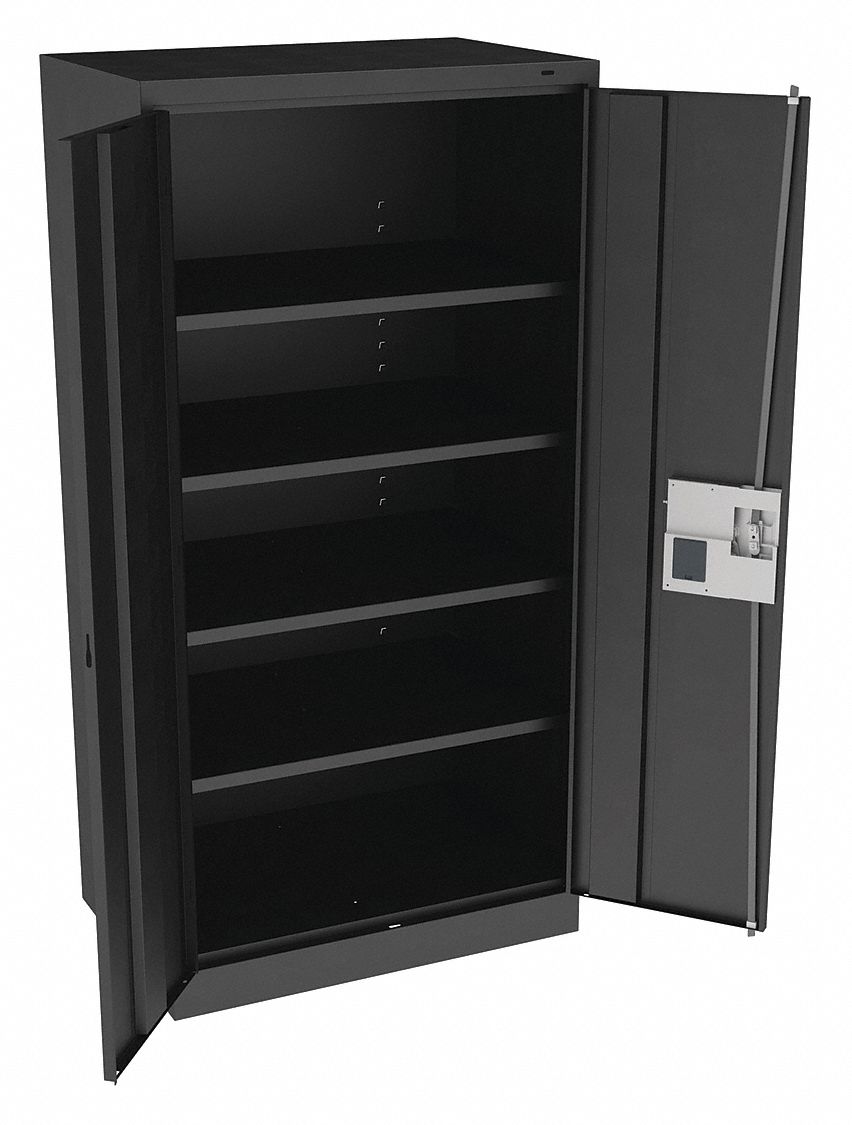 K3843 Storage Cabinet 72 x36 x24 Black 4Shlv