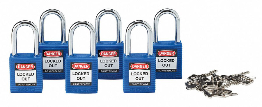 H1699 Lockout Padlock KA Blue 1-3/4 H PK6