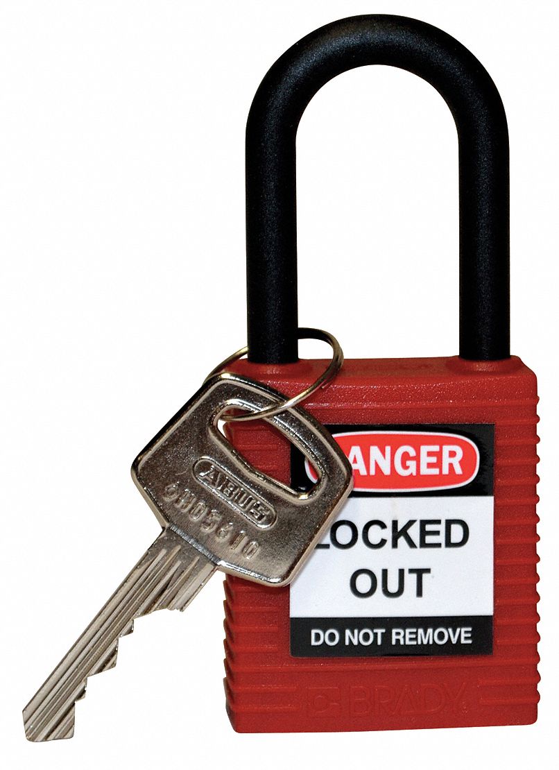 H1704 Lockout Padlock KD Red 1-3/4 H