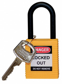 H1704 Lockout Padlock KD Yellow 1-3/4 H