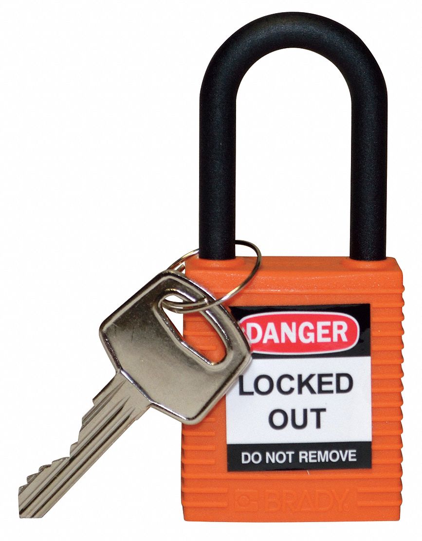 H1704 Lockout Padlock KD Orange 1-3/4 H