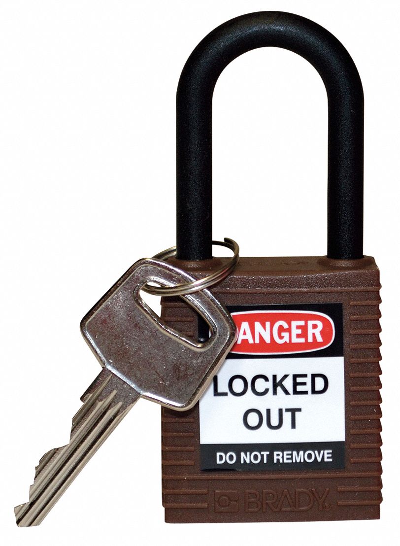 H1704 Lockout Padlock KD Brown 1-3/4 H