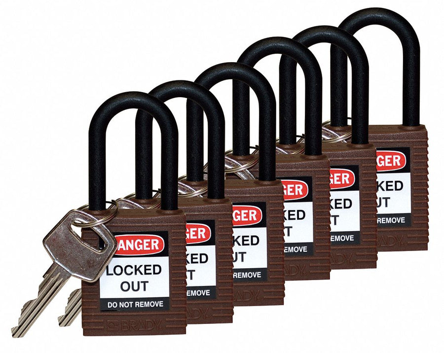 H1705 Lockout Padlock KD Brown 1-3/4 H PK6