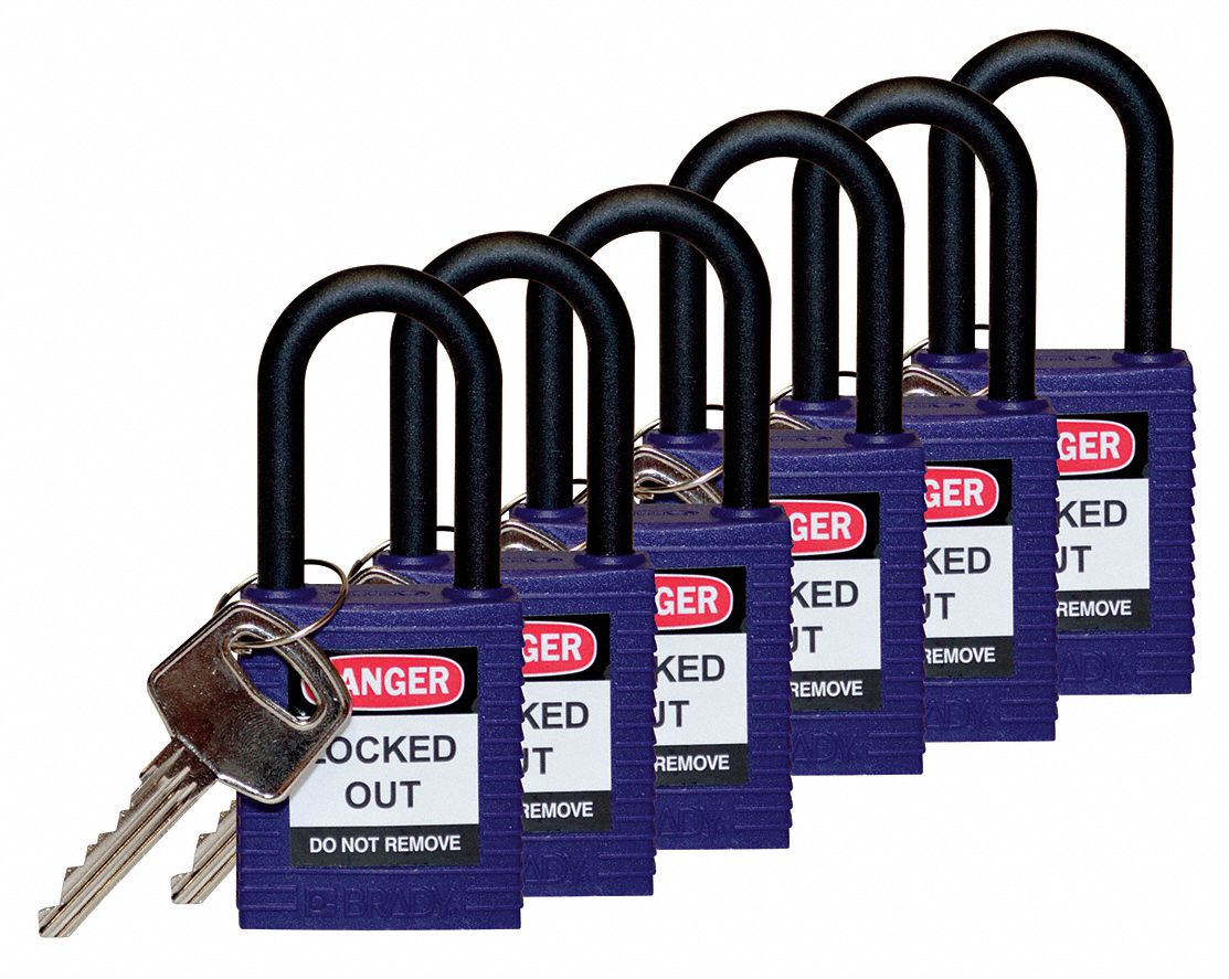H1705 Lockout Padlock KD Purple 1-3/4 H PK6