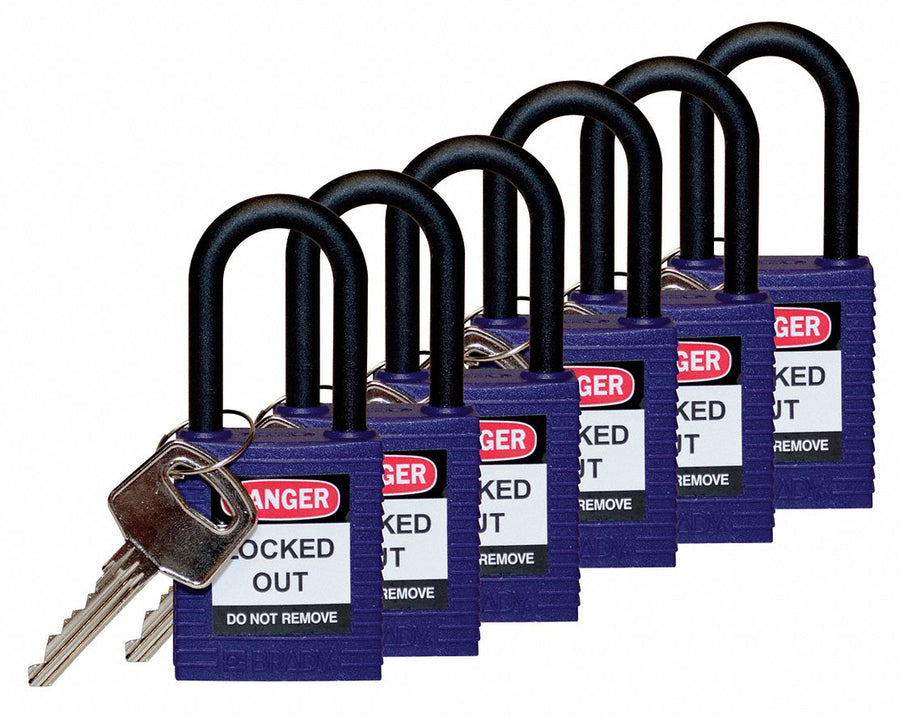 H1705 Lockout Padlock KD Purple 1-3/4 H PK6