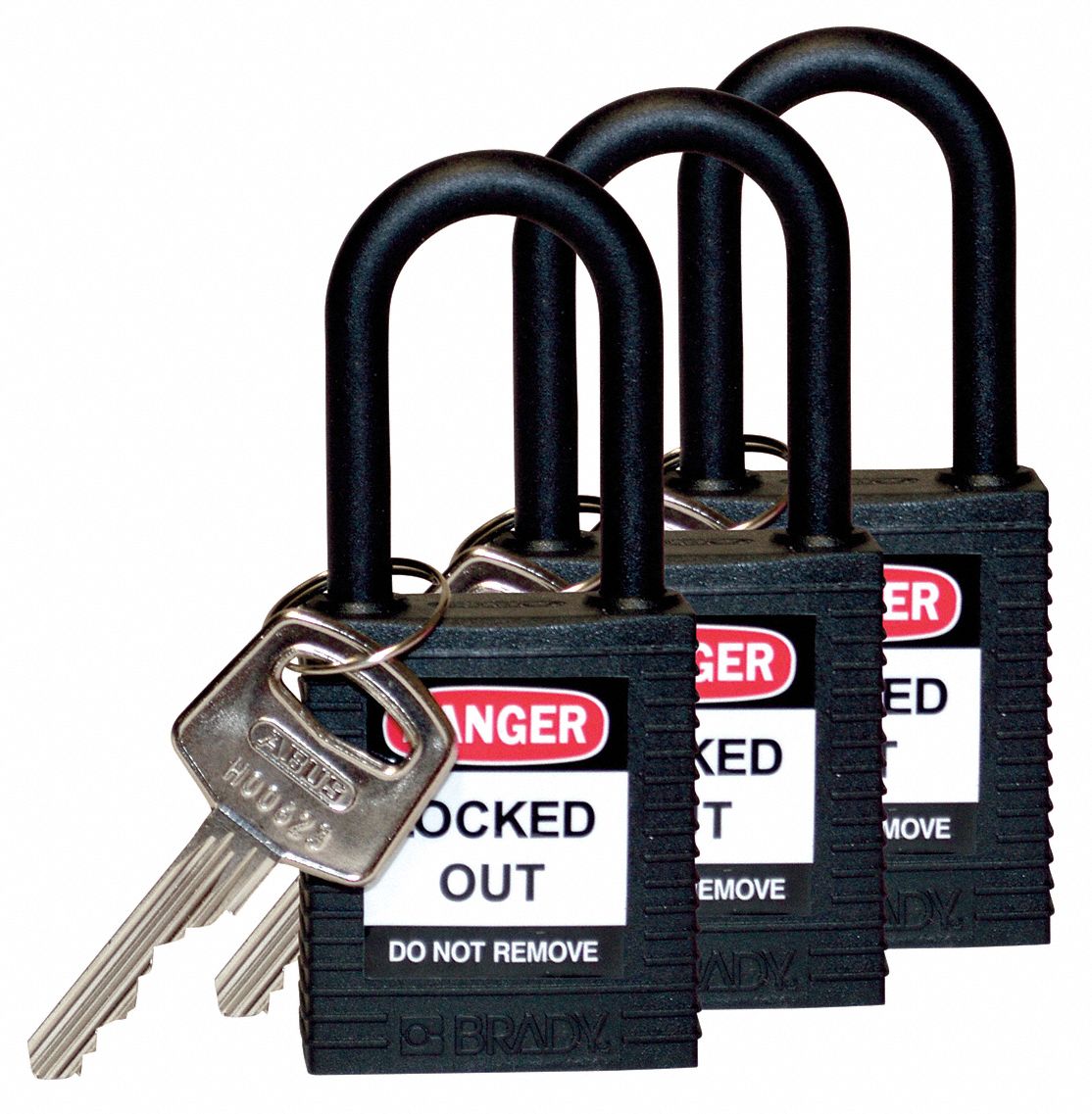 H1706 Lockout Padlock KA Black 1-3/4 H PK3