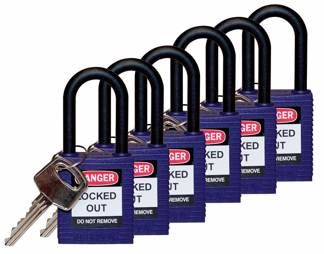 H1707 Lockout Padlock KA Purple 1-3/4 H PK6