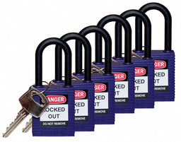 H1707 Lockout Padlock KA Purple 1-3/4 H PK6