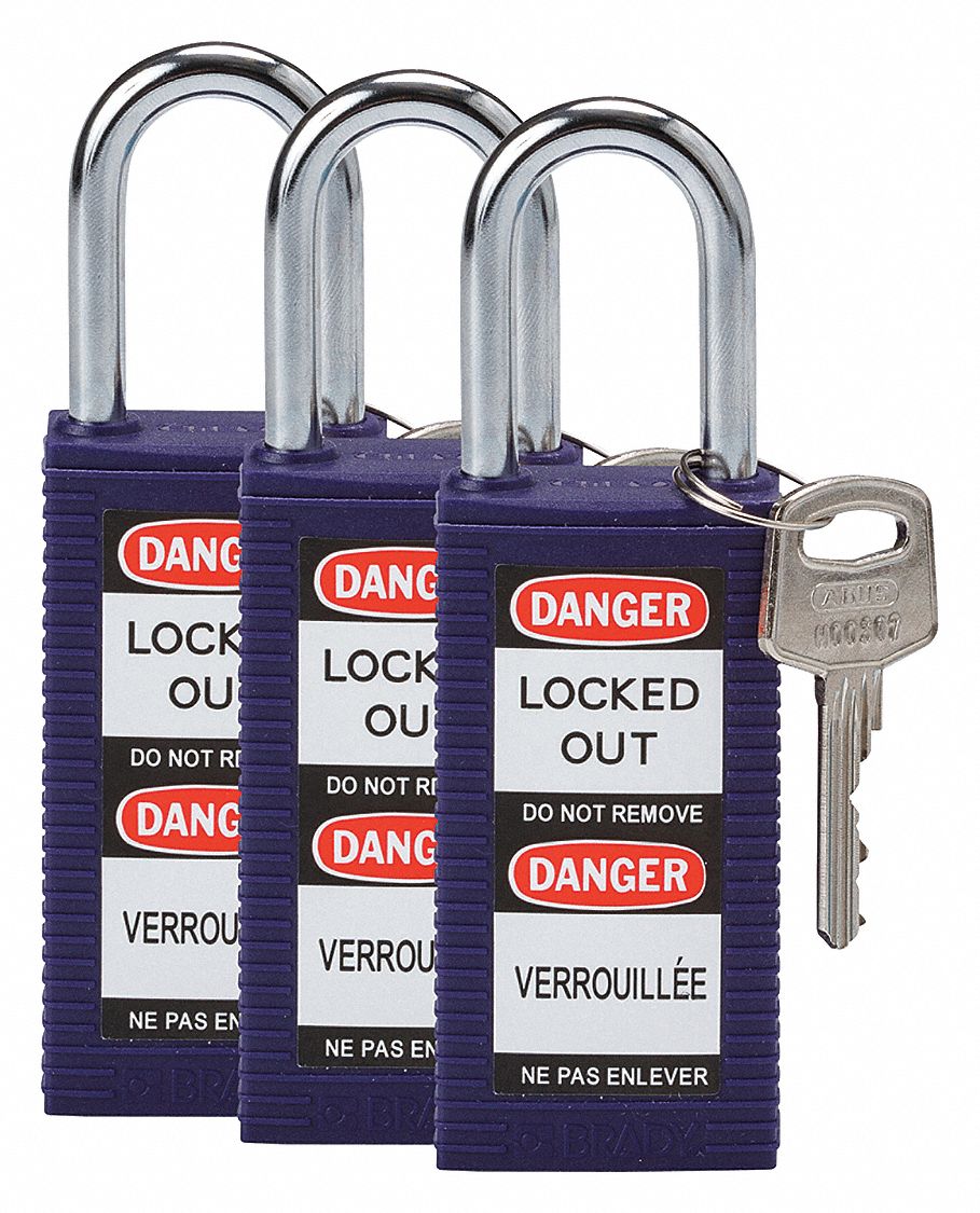 H1710 Lockout Padlock KA Purple 3 H PK3