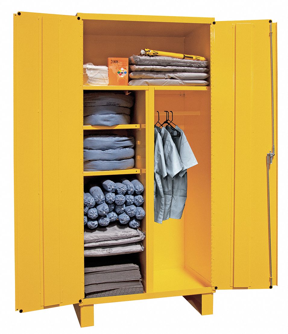 Spill Control Cabinet 78 H 36 W Yellow