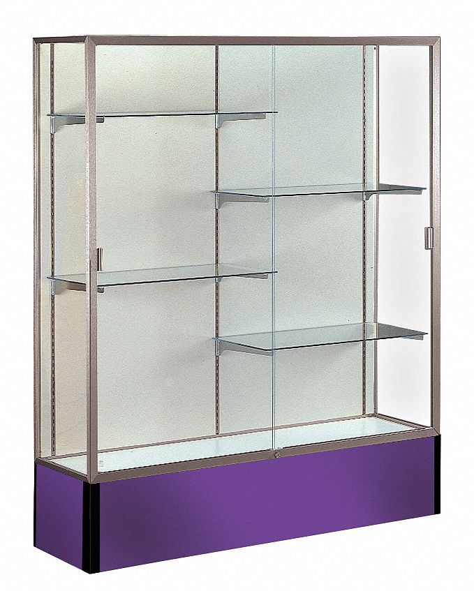 Freestanding Display Case 72 in H Purple