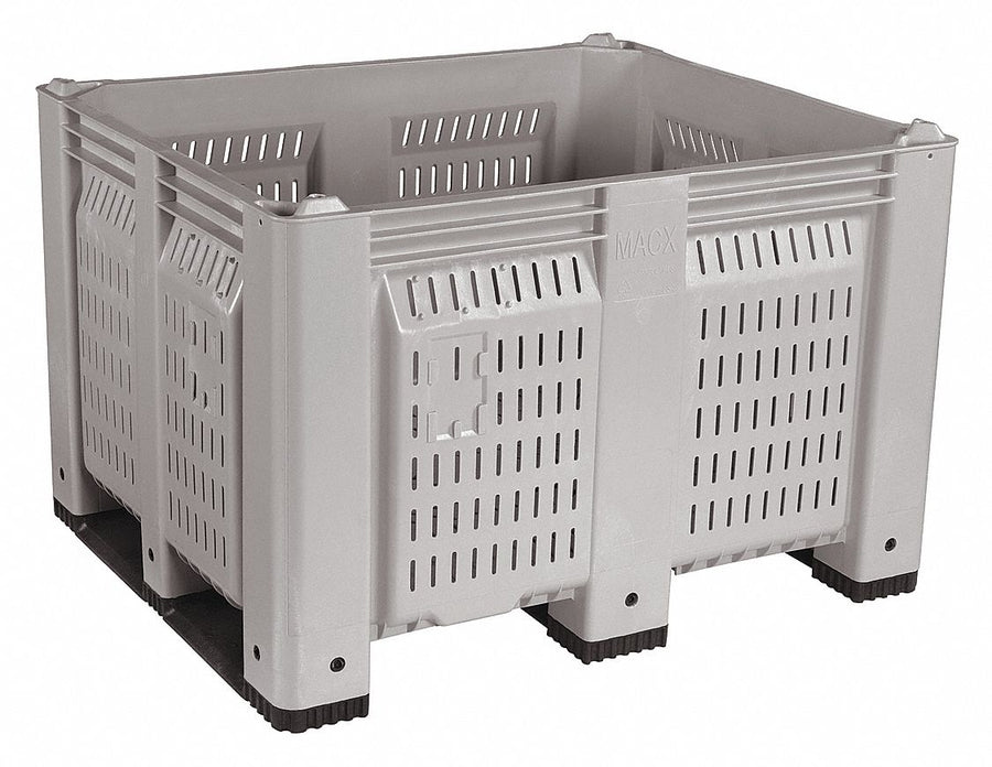 Bulk Container Gray Vented 40 in