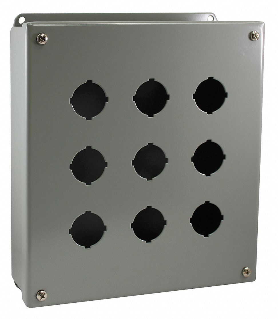 PushButtonEnclosure 30mm 9Hole CarbSteel