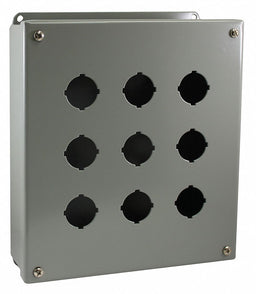 PushButtonEnclosure 30mm 9Hole CarbSteel