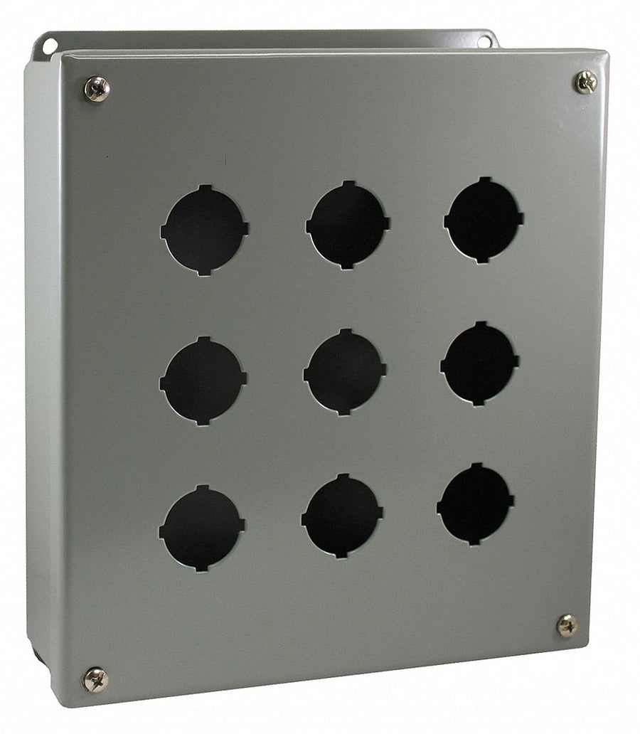 PushButtonEnclosure 30mm 9Hole CarbSteel