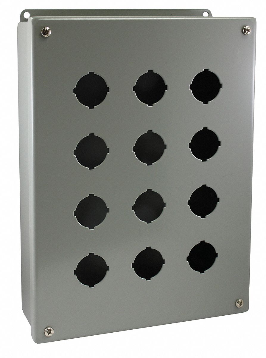 PushButtonEnclosur 30mm 12Hole CarbSteel