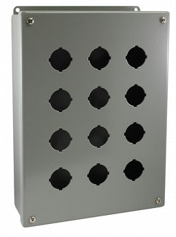 PushButtonEnclosur 30mm 12Hole CarbSteel