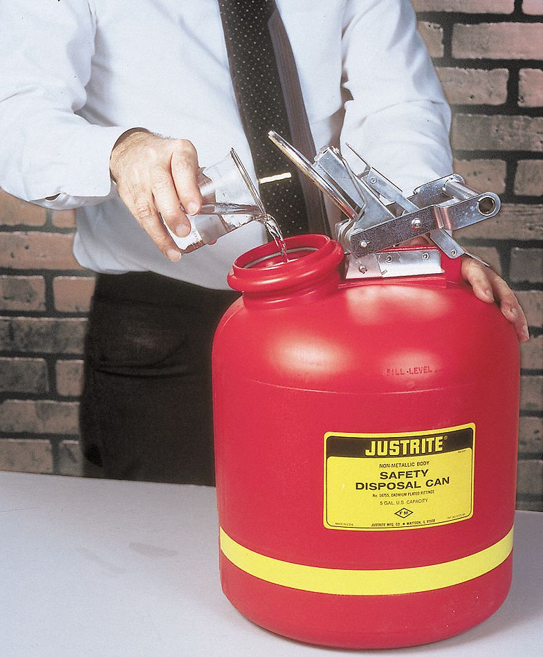 Disposal Can 5 gal Red Polyethylene