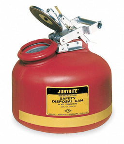 Disposal Can 2 gal Red Polyethylene