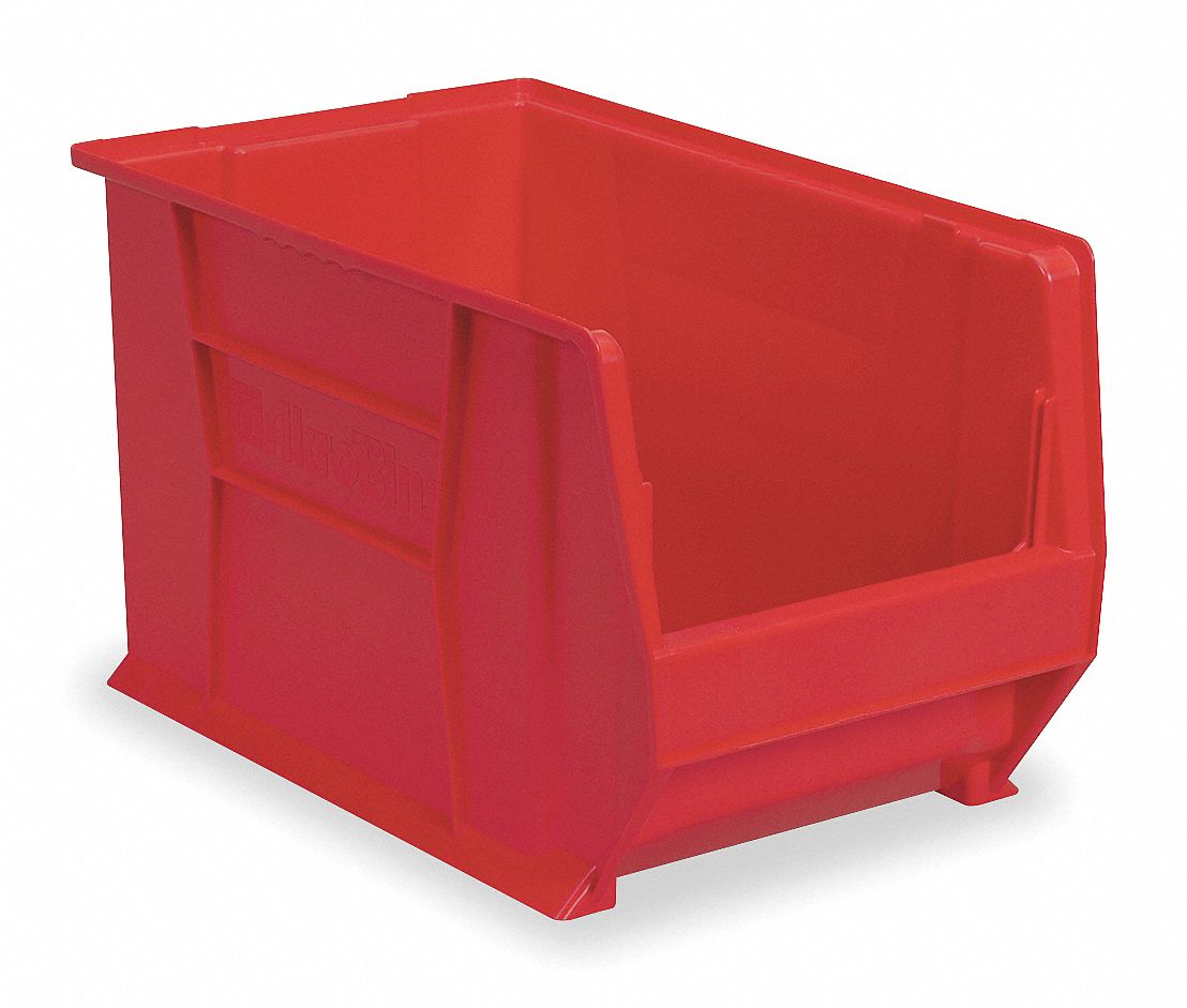 F9073 Super Size Bin Red Plastic 12 in