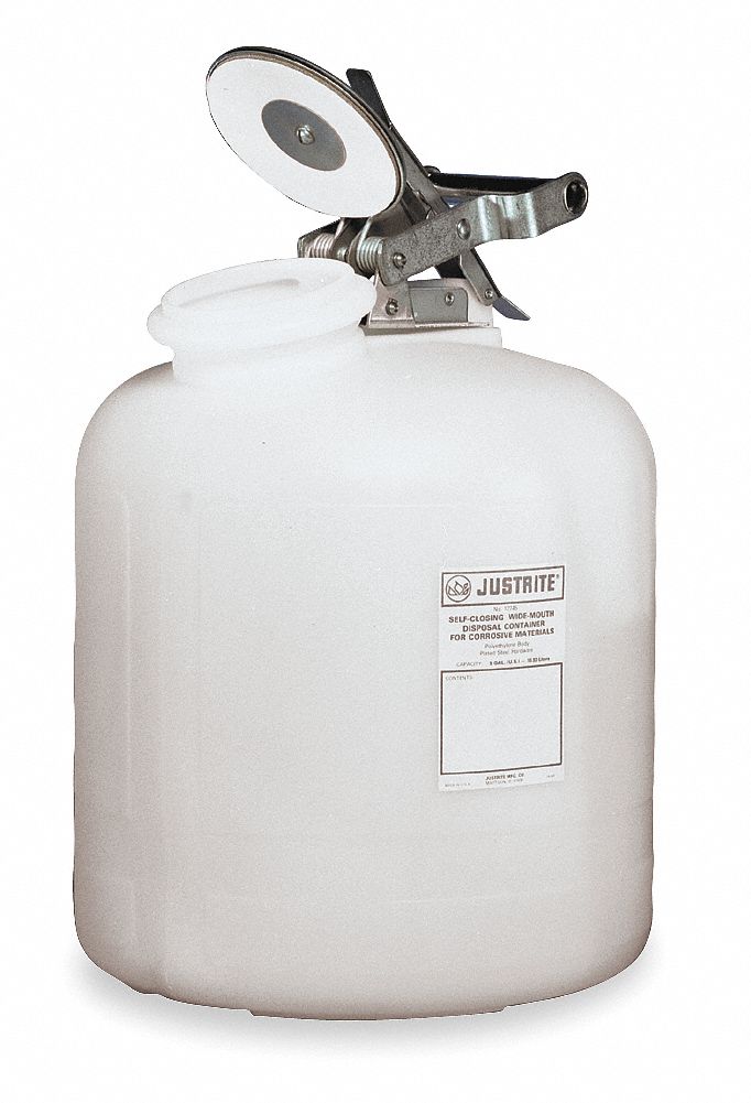 Disposal Can 2 gal White Polyethylene