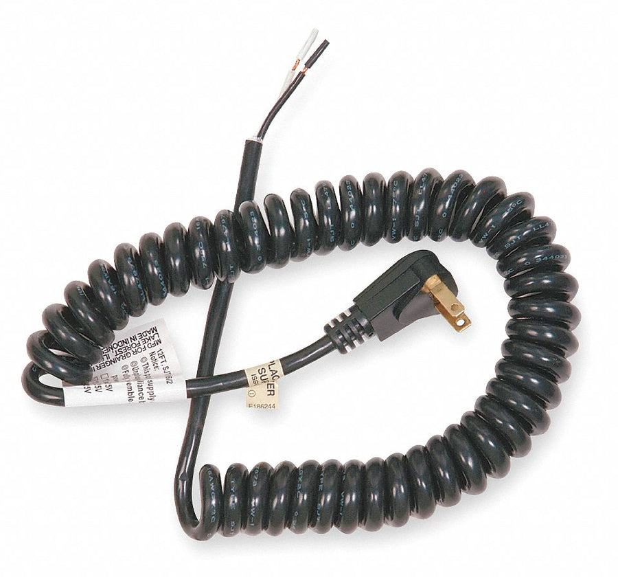 Coild Pwr Cord 1-15P SJT 10 ft 13A 16/2