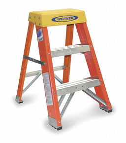 Step Stool 24 In H 300 lb Fiberglass